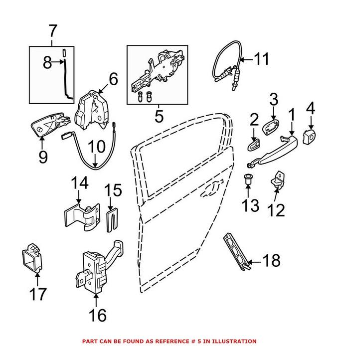 BMW Exterior Door Handle Base = Rear Passenger Side 51227199840